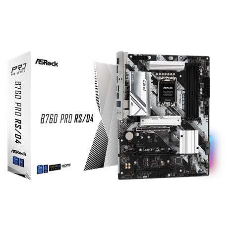 ASRock | B760 PRO RS/D4 | Processor family Intel | Processor socket LGA1700 | DDR4 DIMM | Memory slots 4 | Supported hard disk